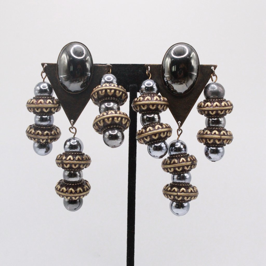 Kate Hines Couture Massive Dangle Earrings
